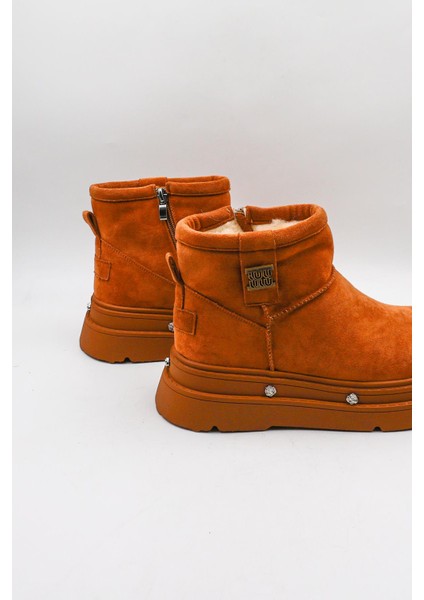 Ithal Seri Kadın Içi Kürklü Yüksek Taban Fermuarlı Süet Bot GJ435 - Camel - 36 fiyatları
