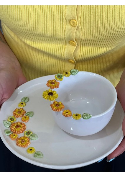 1 Adet Çicek Tabak 21CM Çapında modelleri