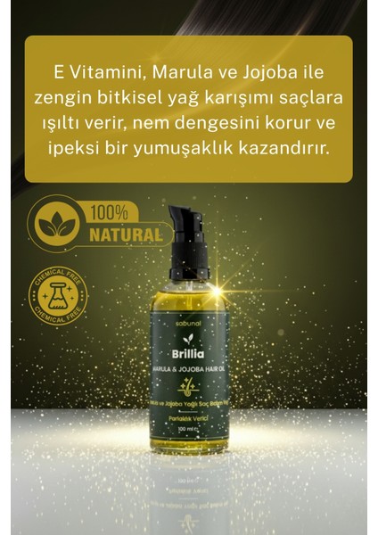 Brillia Işıltı ve Yumuşaklık 100 ml - Marula & Jojoba Saç Bakım Yağı modelleri