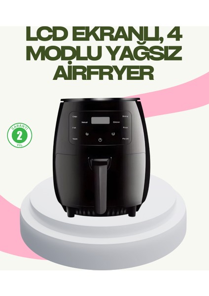 2400W Güçlü Airfryer 6l Yapışmaz Hazne Bulaşık Makinesi Uyumlu - MB000X-2GZMT0