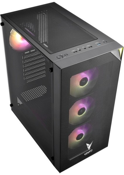 VG3400S 650W 4X12CM Rgb Fan Atx Meshed Panel 2xusb2.0/1xusb3.0 Siyah Gamıng Kasa fiyatları