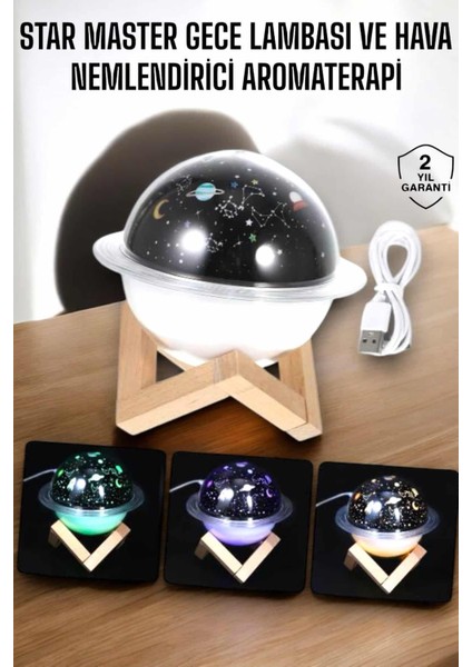 Aromaterapi Hava Nemlendirici Masa ve Gece Lambası - MR000K-1FY2R8