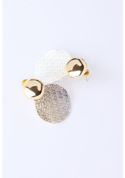 Gümüş Rengi Oval Yüzeyli Parlak Küpe fiyatları