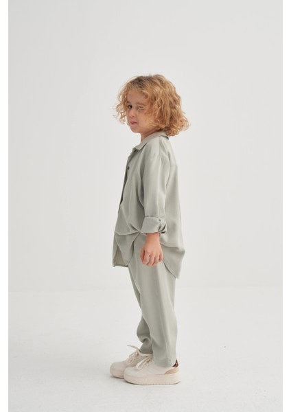 Gömlekli Tencel Takım 2-7 Yaş Mint Yeşil fiyatları