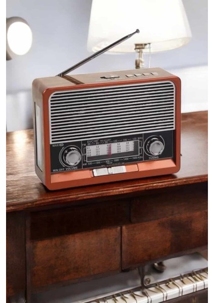 Nostaljik Radyo Usbaux ve Sd Kart Girişli Bluetooth Bağlantılı - MR000K-1FS687 modelleri