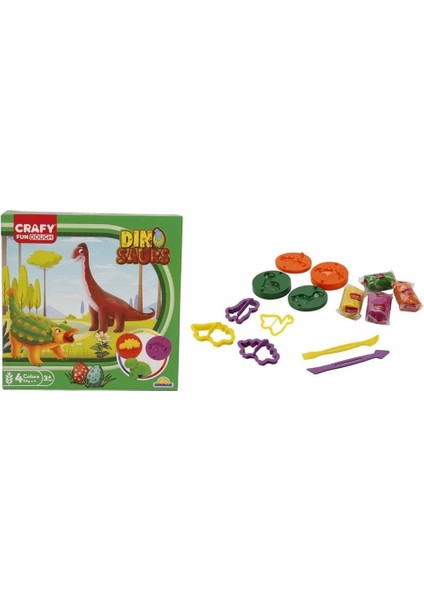 S01004734 Oyun Hamur Set Kçk Dino 14 Prç -Sun