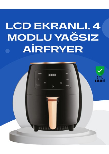 6l Yağsız Fritöz 2400W Dokunmatik Ekran Otomatik Kapanma Airfryer - MR000K-1FS429