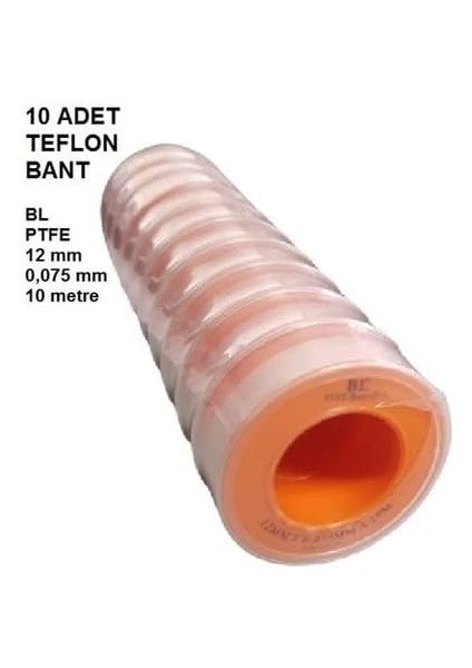 Teflon Bant Wonder 12 mm x 10 mt 10 Adet