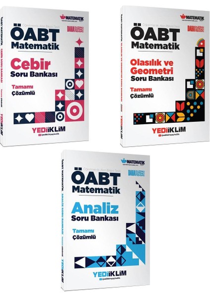 Yediiklim Öabt Ilköğretim Matematik Öğretmenliği Soru Bankası Seti 3 Kitap