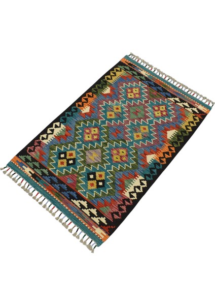 El Dokuma Cerit Yörükleri Iran Yün Kilim 0431 - Yeni - Çok Renkli indirimleri