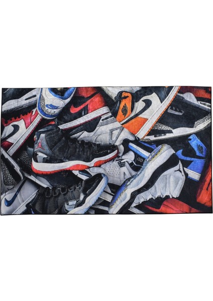 Digital Baskı Makine Halısı 0375 - Yeni - Çok Renkli