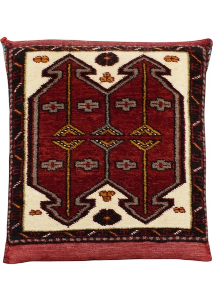 El Dokuma Malatya Yün Halı Köşe Minderi 0367 - Yeni - Çok Renkli