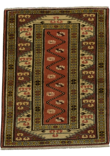 El Dokuma Çiçekli Bozalan Milas Yün Halı 0389 - Yeni - Çok Renkli