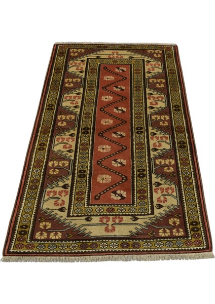 El Dokuma Çiçekli Bozalan Milas Yün Halı 0389 - Yeni - Çok Renkli fırsatları