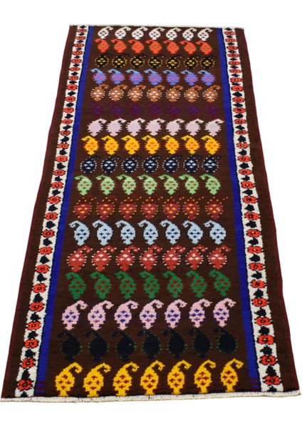 El Dokuma Bademli Herki Yolluk Yün Halı 0364 - Yeni - Çok Renkli fiyatları