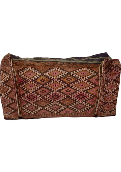 El Dokuma Büyük Kağızman Beşik Yün Kilim 0371 - Antika - Çok Renkli