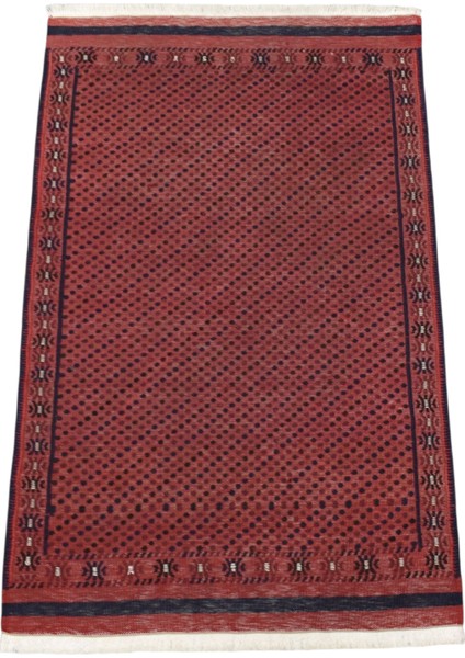 El Dokuma Ince Iran Acem Yün Kilim 0413 - Yeni - Kırmızı indirimleri