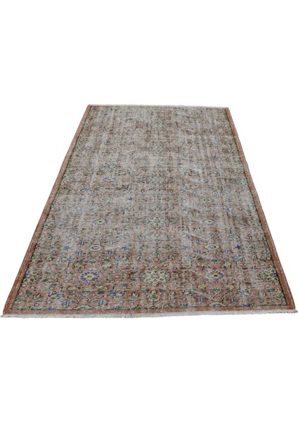 El Dokuma Eskitme Yün Salon Halısı - Vintage 0370 - Çok Renkli fiyatları
