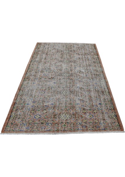 El Dokuma Eskitme Yün Salon Halısı - Vintage 0370 - Çok Renkli fırsatları