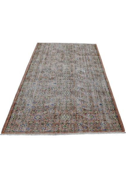 El Dokuma Eskitme Yün Salon Halısı - Vintage 0370 - Çok Renkli indirimleri