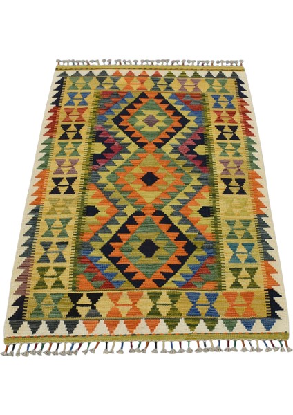 El Dokuma Cerit Yörükleri Iran Yün Kilim 0417 - Yeni - Sarı fiyatları