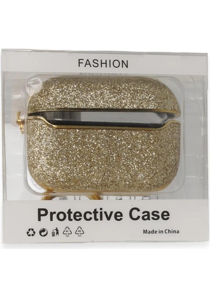 Airpods Pro 2 (2.nesil) Spell Simli Kılıf - Gold