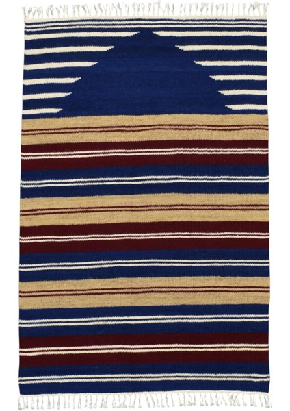 El Dokuması Hatay Seccade Yün Kilim 0400 - Yeni - Çok Renkli