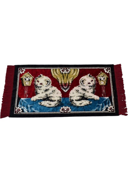 Doğa Tasvirli Kedi Temalı Duvar Halısı - Yeni 0383 - Çok Renkli fiyatları