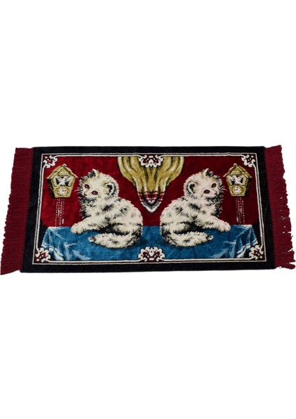 Doğa Tasvirli Kedi Temalı Duvar Halısı - Yeni 0383 - Çok Renkli indirimleri