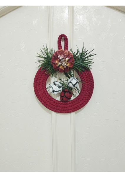 Kozalak Garland Yılbaşı Hediyelik Kapı Duvar Süsü