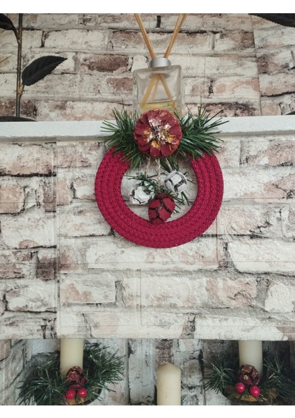 Kozalak Garland Yılbaşı Hediyelik Kapı Duvar Süsü