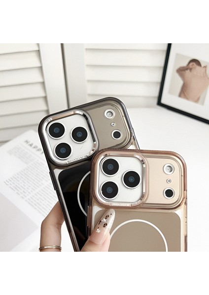 iPhone 17 Promax Magsafe Özellikli Şeffaf Metal Tuşlu Metal Kamera Korumalı Premium Kılıf fırsatları