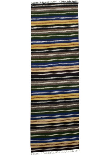 El Dokuması Hatay Yün Yolluk Kilim 0423 - Yeni - Çok Renkli