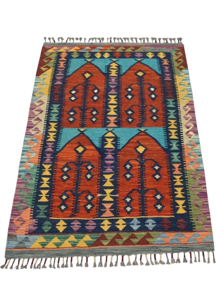 El Dokuma Kemaliye Horasan Türkmenleri Yün Kilim 0419 - Yeni - Çok Renkli fırsatları