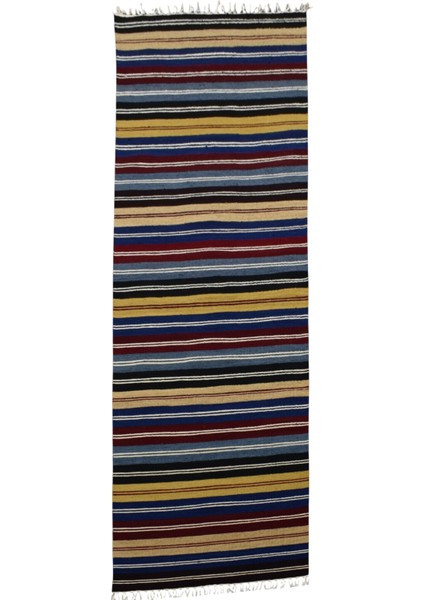 El Dokuması Hatay Yün Yolluk Kilim 0430 - Yeni - Çok Renkli