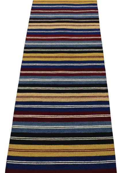 El Dokuması Hatay Yün Yolluk Kilim 0430 - Yeni - Çok Renkli indirimleri