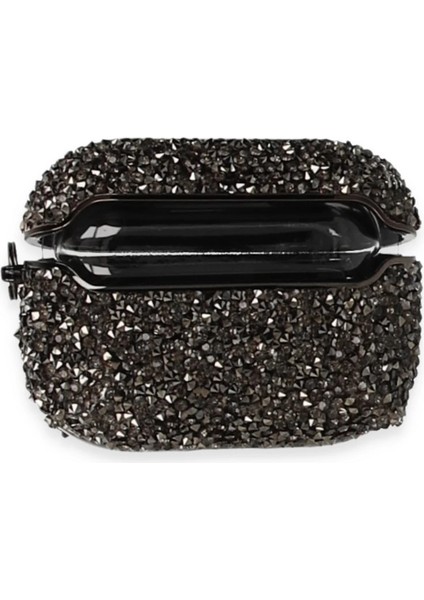 Airpods Pro 2 (2.nesil) Mira Taşlı Kılıf - Siyah