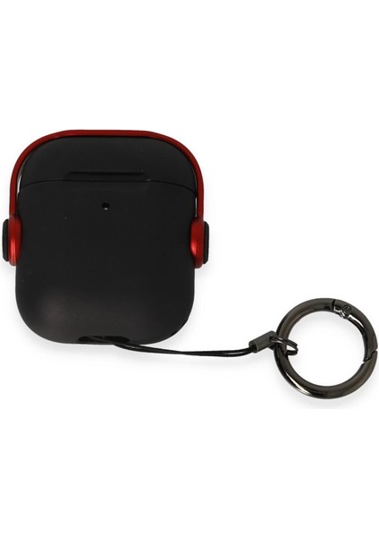 Airpods 2 (2.nesil) Cool Kılıf - Siyah-Kırmızı