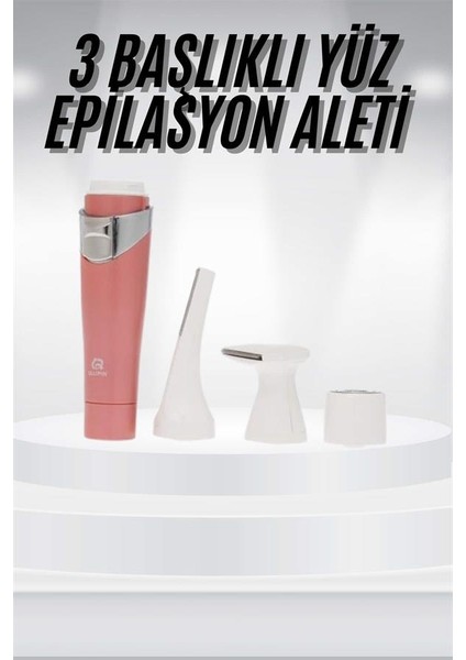 3 Başlıklı Yüz Kaş Epilasyon Aleti Değiştirilebilir Başlık Hassas Ciltlere - MR000K-1FSXM fiyatları