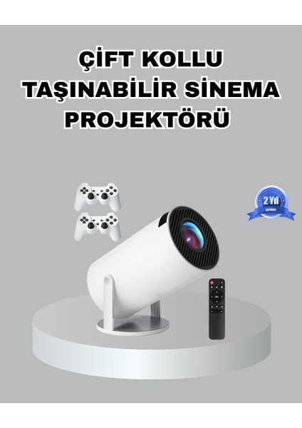 Taşınabilir Projeksiyon Cihazı 4K Destekli Wi-Fi Kablosuz Ekran Yansıtma - MR000K-1FN042