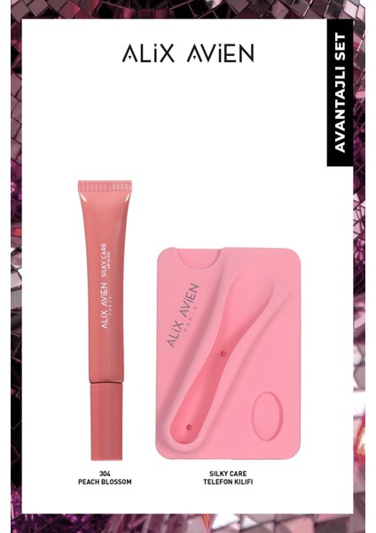 Koruyucu, Dolgunlaştırıcı, Nemlendirici Pembe Dudak Parlatıcısı - Silky Care Kılıf ve Lipgloss Set