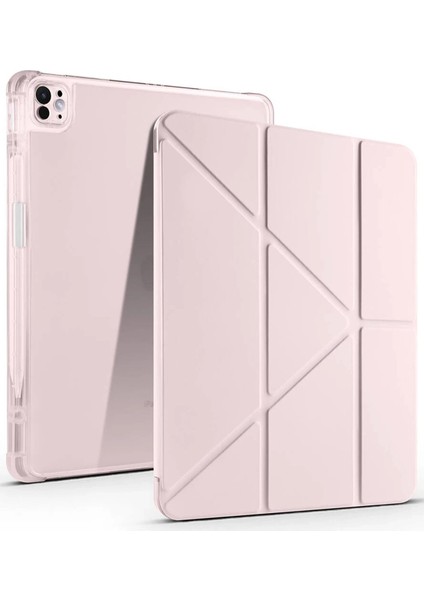 iPad Air 13 (2024) Kılıf Kalemlikli Mars Tablet Kılıfı - Rose GOLD-(5796) - MR000K-1FCWJ8