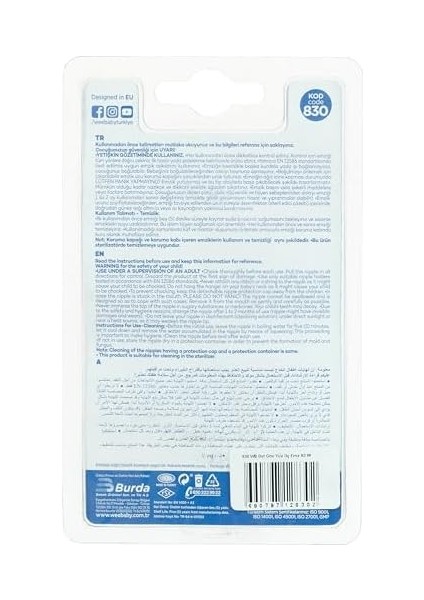 Wee Baby Oval Gövdeli Yuvarlak Uçlu Emzik No:2 - Mavi fiyatları