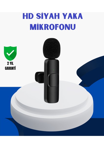 iPhone Için Çift Mikrofonlu Telsiz Yaka Mikrofonu 360 Derece Hd Ses - MR000K-1FS452