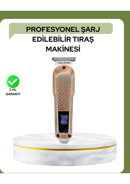 Profesyonel 7000RPM Saç Kesim Makinesi – Type-C Şarjlı LCD Ekranlı 4 Kademeli - MR000K-1FOHW