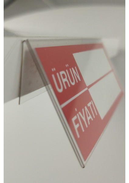 Raf Önü Kendinden Yapışkanlı Etiketlik, Pvc Raf Önü Açılı Plastik Etiketlik 60X100 mm - 50'li Paket modelleri