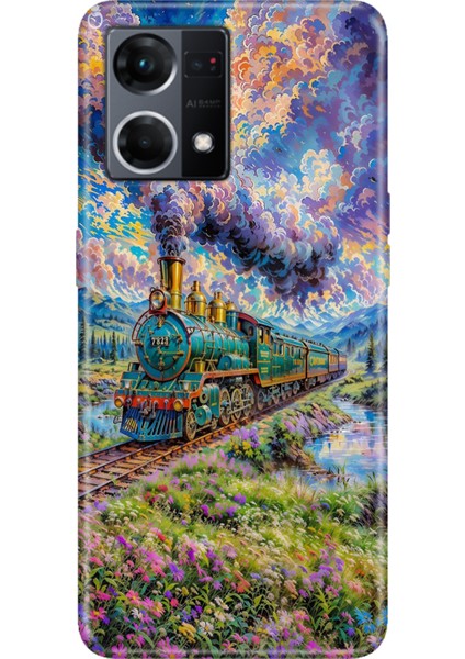 Oppo Reno 7 4g Kılıf Desenli Baskılı Tpu Rubber Kapak Çuf Çuf