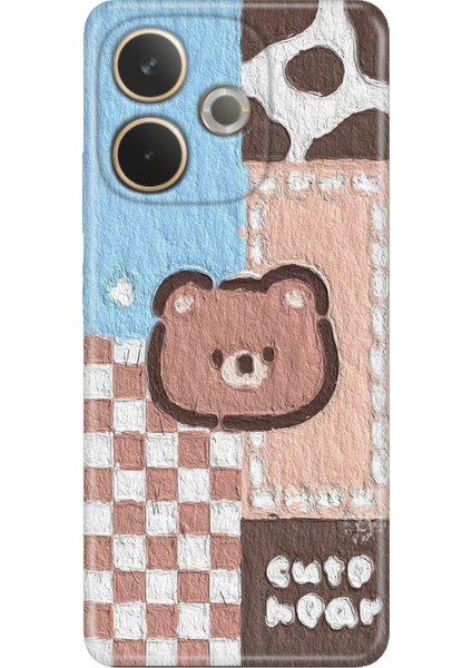 Oppo A5 Pro Kılıf Desenli Baskılı Tpu Rubber Kapak Ayıcık