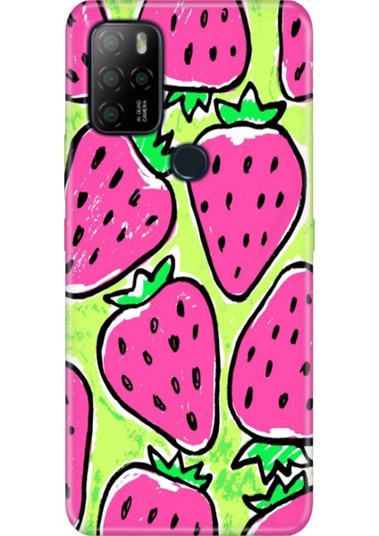 Omix X300 - X500 Kılıf Desenli Baskılı Tpu Rubber Kapak Çilek