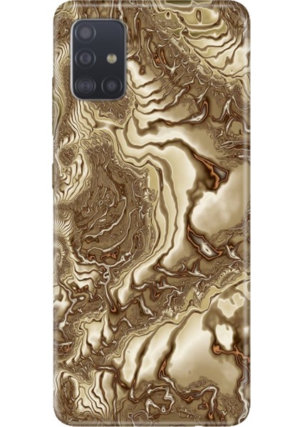 Samsung Galaxy A71 Kılıf Desenli Baskılı Tpu Rubber Kapak Golden Hill